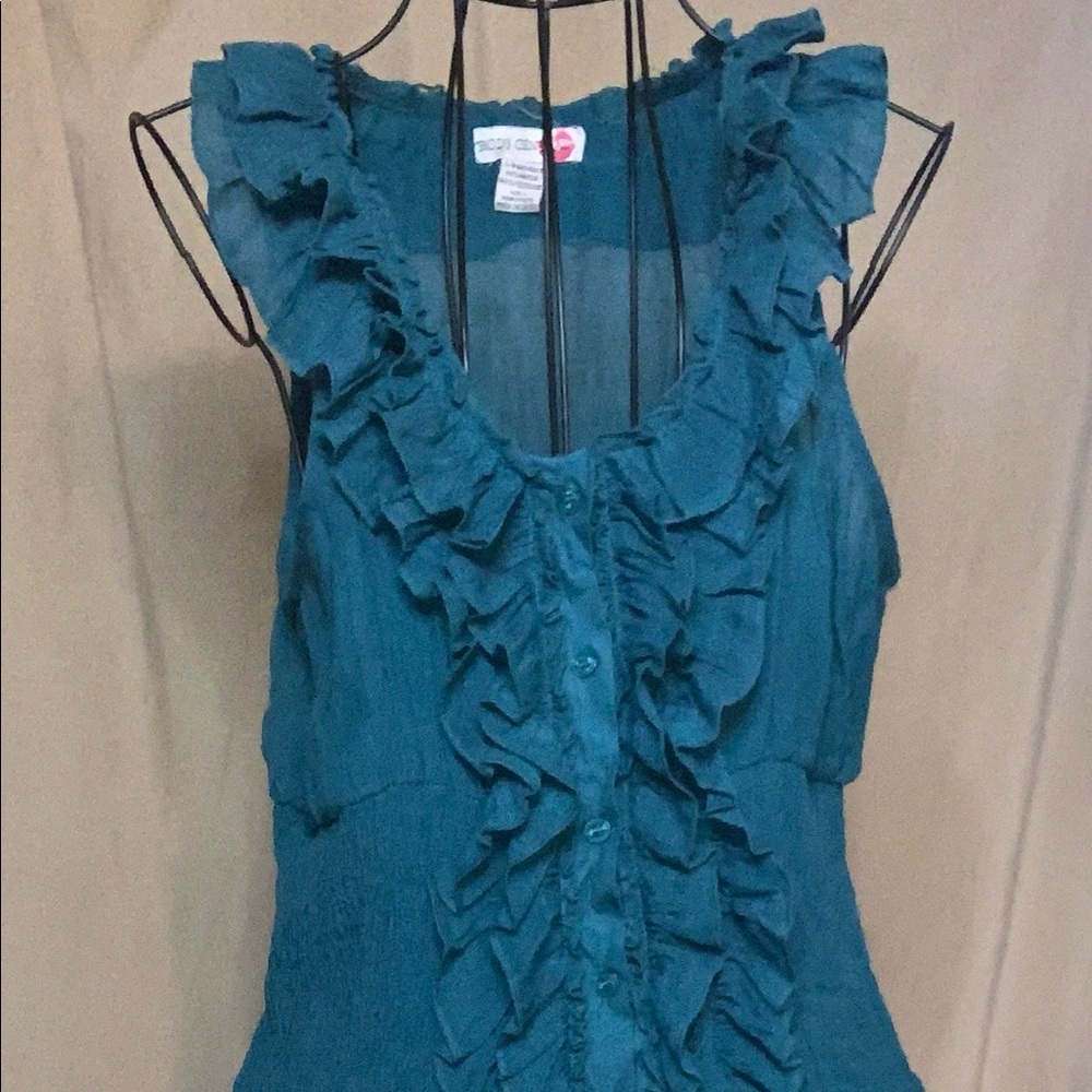 Body central 60% rayon 40% polyester.
